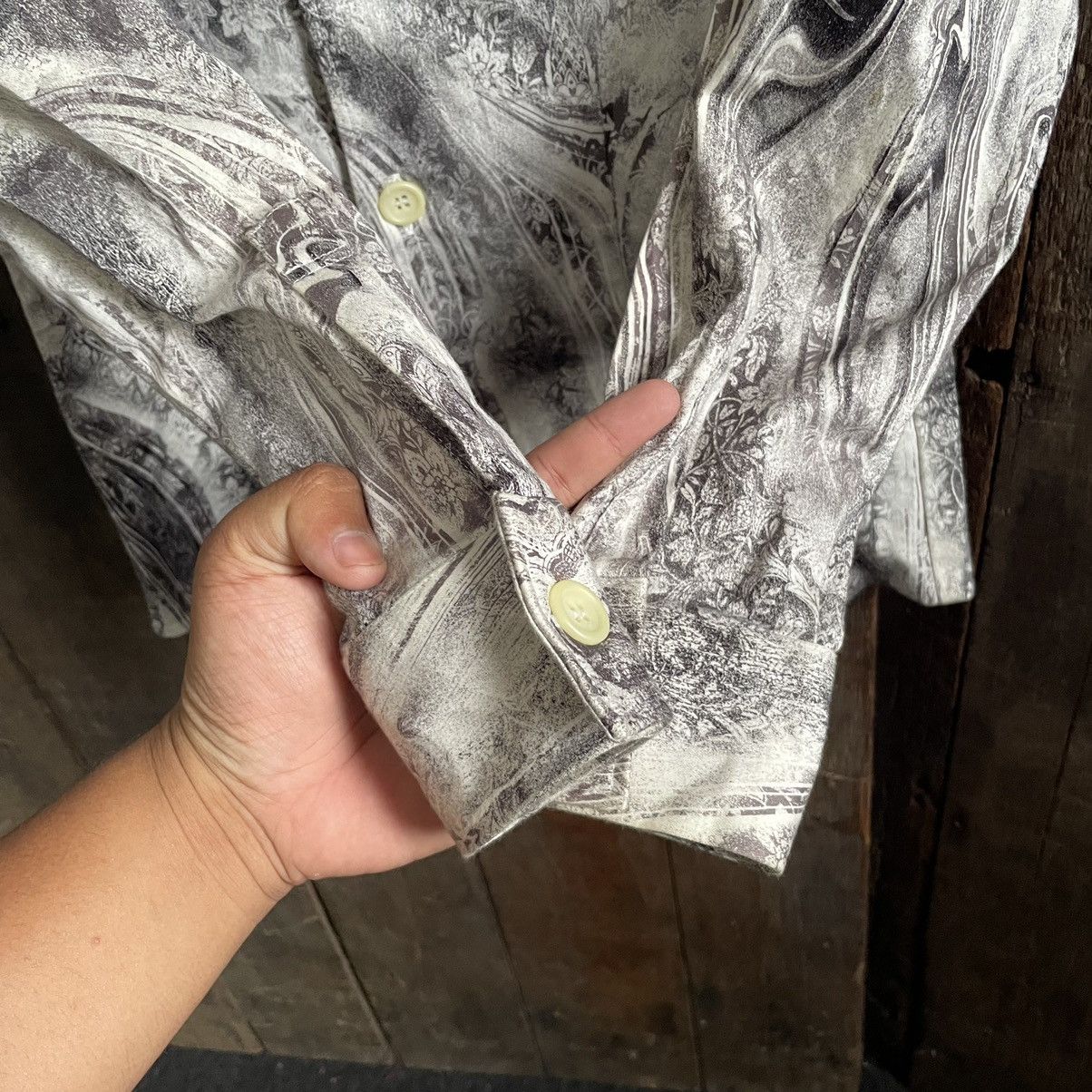 Tornado Mart Vintage Tornado Mart Punk Marble Flower Button Up Shirt Size US M / EU 48-50 / 2 - 5 Thumbnail