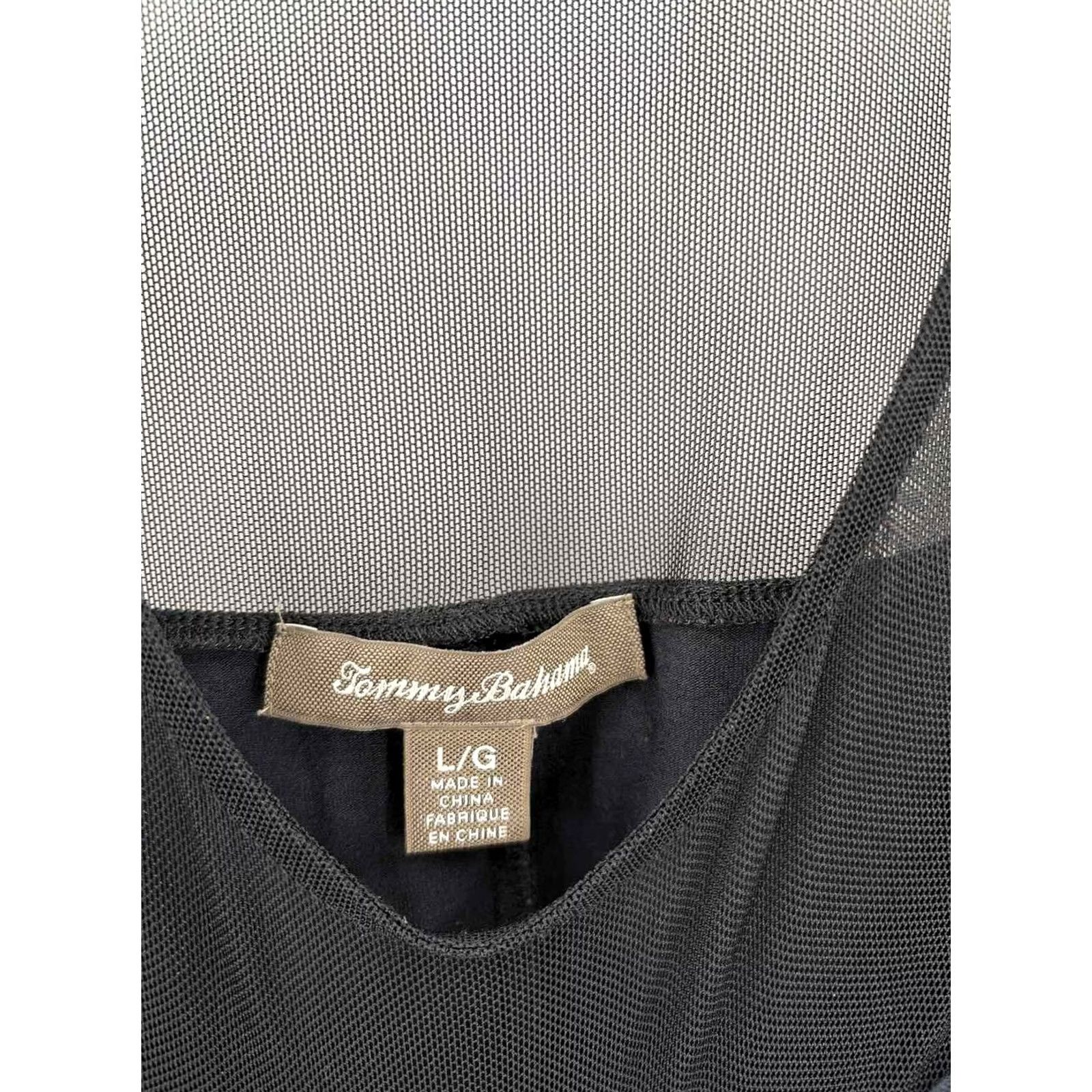 Tommy Bahama Tommy Bahama Dress Size Large Black Short Long Sleeve Pre-Owned Size L / US 10 / IT 46 - 3 Thumbnail