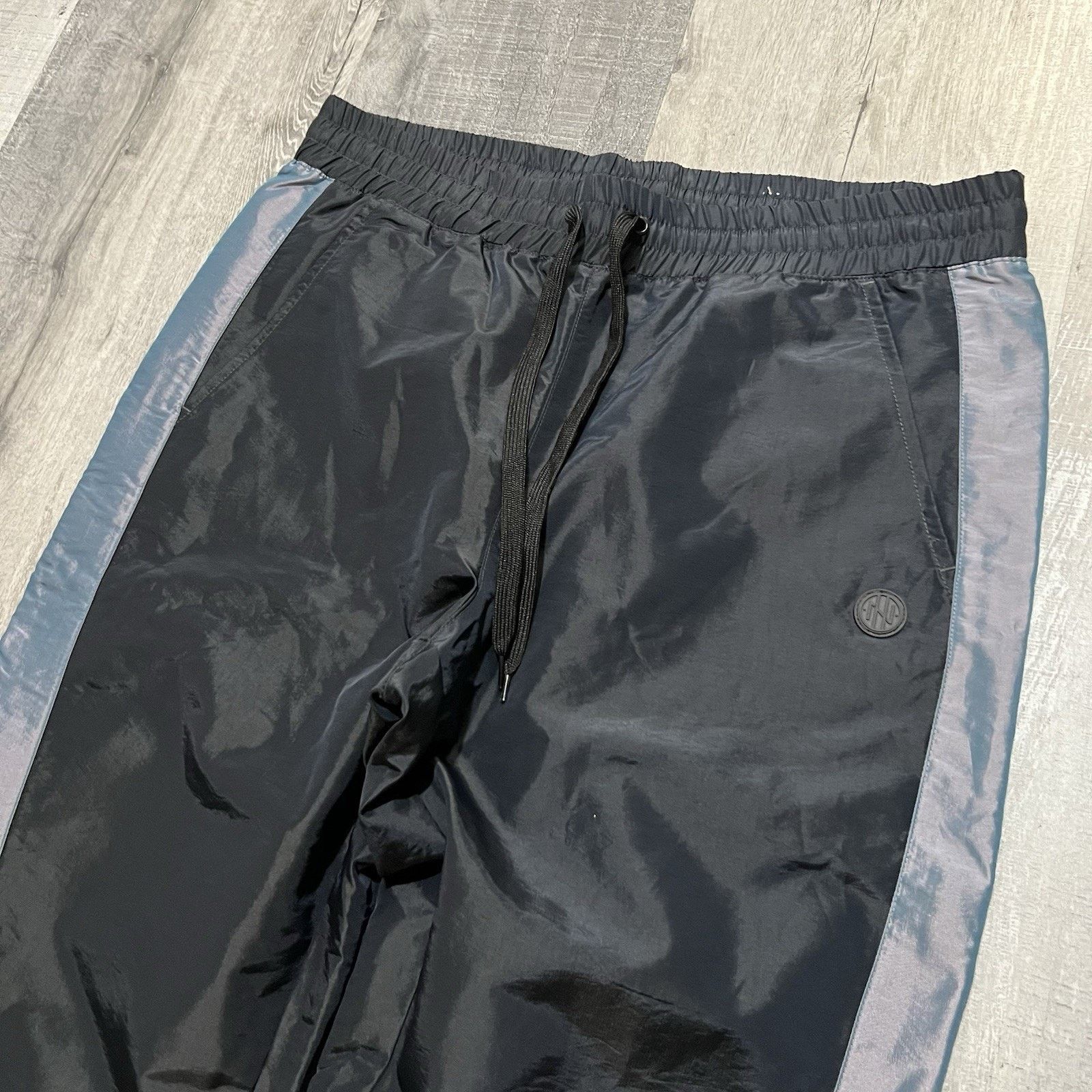 Ninth Hall Ninth Hall Black/Iridescent Athletic Jogger Track Pants Size US 35 - 3 Thumbnail