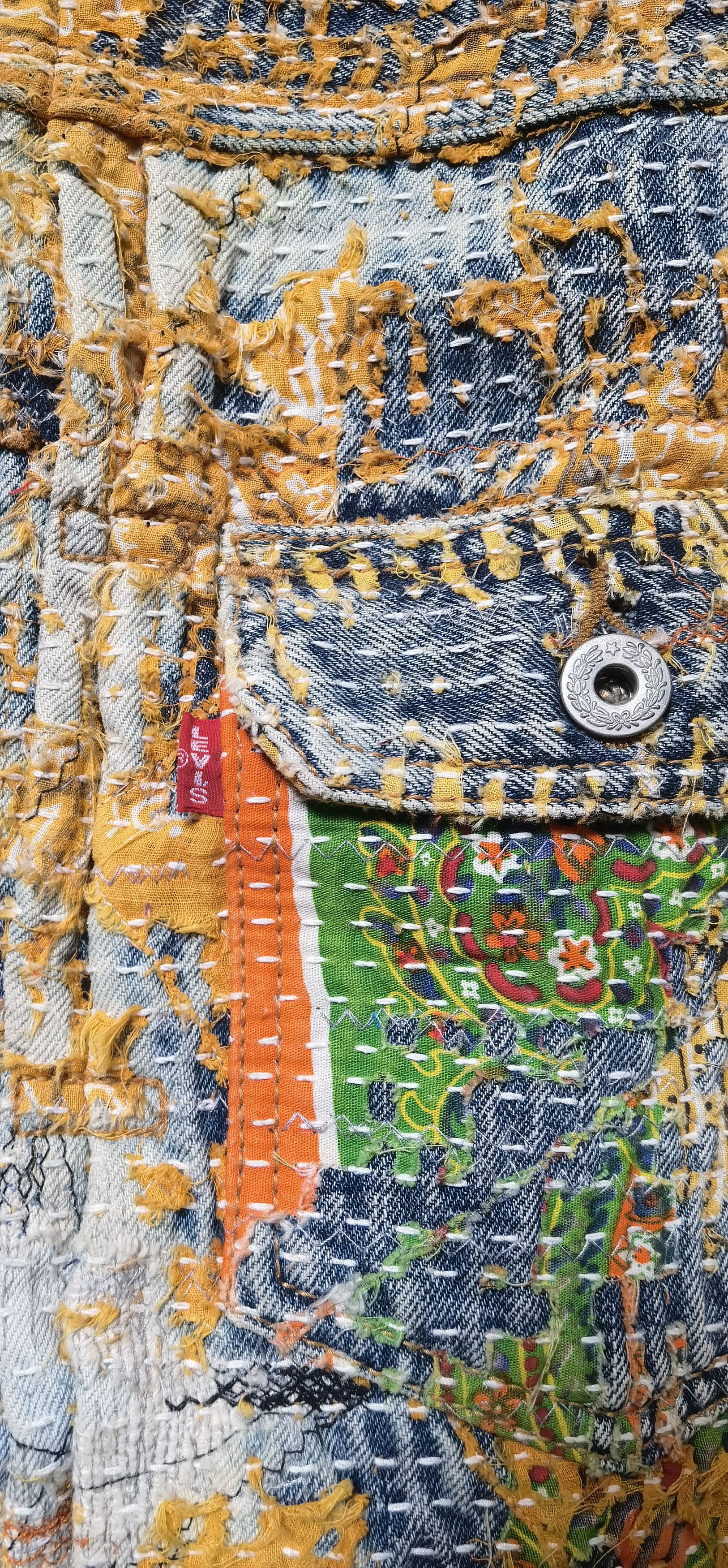 Levi's Jacket Levis 507 Vintage Selvedge Custom Sashiko Sorosjacket Size US M / EU 48-50 / 2 - 7 Thumbnail