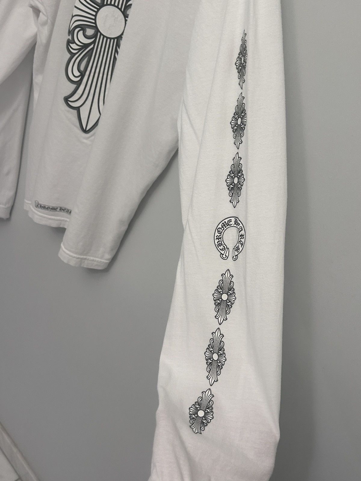 Chrome Hearts Chrome Hearts Floral Cross white long-sleeve T-shirt Large Size US L / EU 52-54 / 3 - 5 Thumbnail
