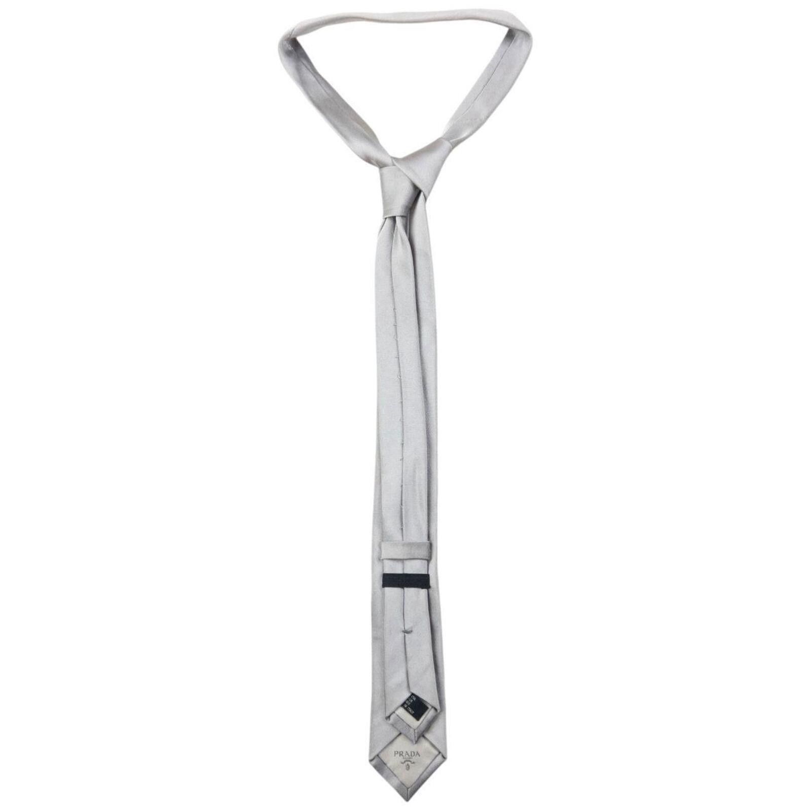 Prada Vintage 2000s Prada Skinny Silk Tie Size ONE SIZE - 3 Thumbnail