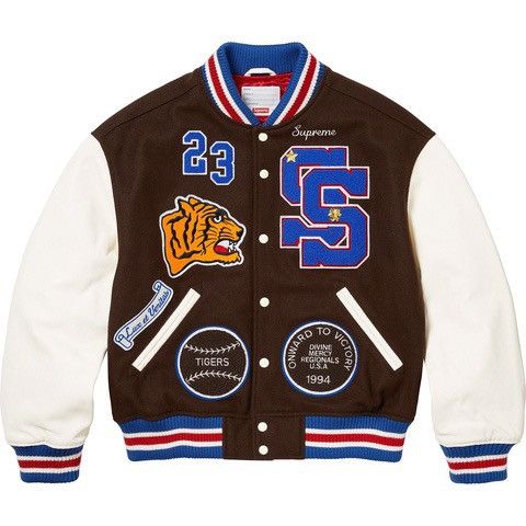 Supreme SUPREME TIGER VARSITY JACKET SIZE M SS23 Size US M / EU 48-50 / 2 - 10 Thumbnail
