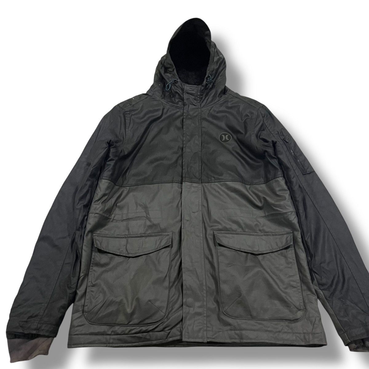 HURLEY WAXED JACKET HOODIE FUR LINED