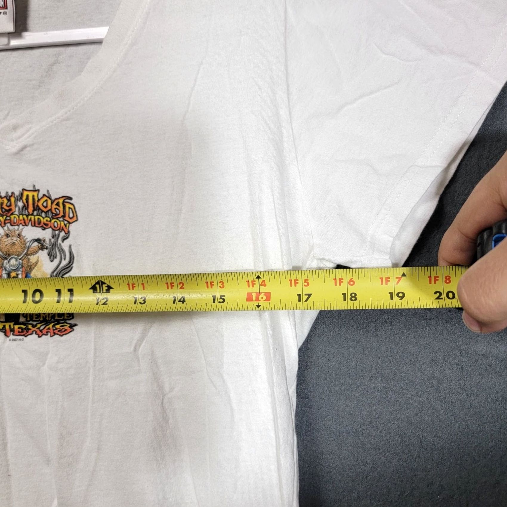Harley Davidson Harley-Davidson T-Shirt Womens Size L White Logo Motorcycle Temple Texas Crew Neck Short Sleeve 100% Cotton Size L / US 10 / IT 46 - 7 Thumbnail