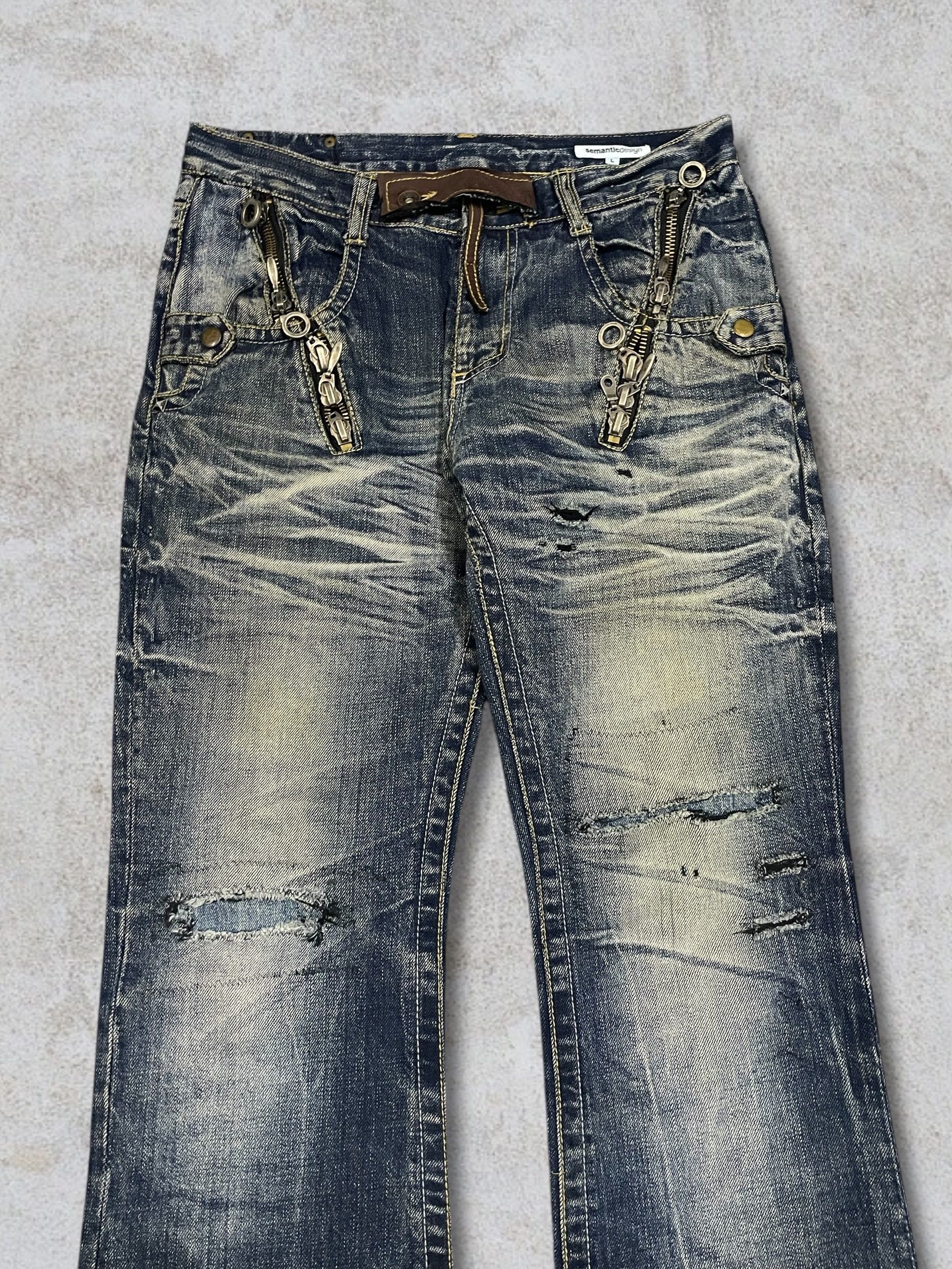 semanticdesign Semanticdesign Crazy Zip Bondage Style Bootcut Ripped Jeans Size US 32 / EU 48 - 2 Thumbnail