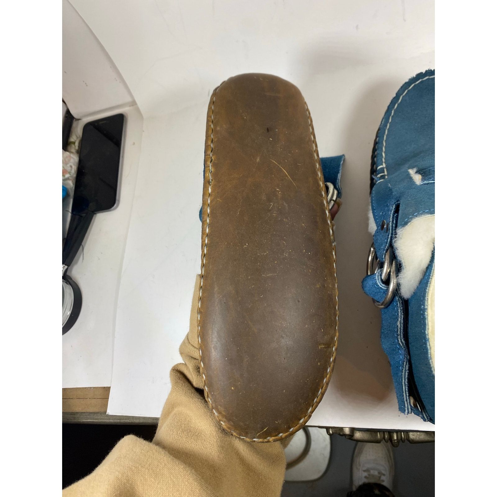 Quoddy Quoddy Ring Suede Sheepskin Lined Blue Boot 9.5W Size US 9.5 / IT 39.5 - 5 Thumbnail
