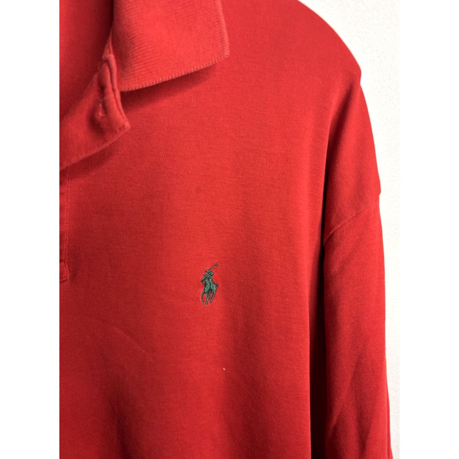 Polo Ralph Lauren Polo Ralph Lauren Polo Shirt Mens XL Red Long Sleeve Pony Logo Open Placket Size US XL / EU 56 / 4 - 3 Thumbnail