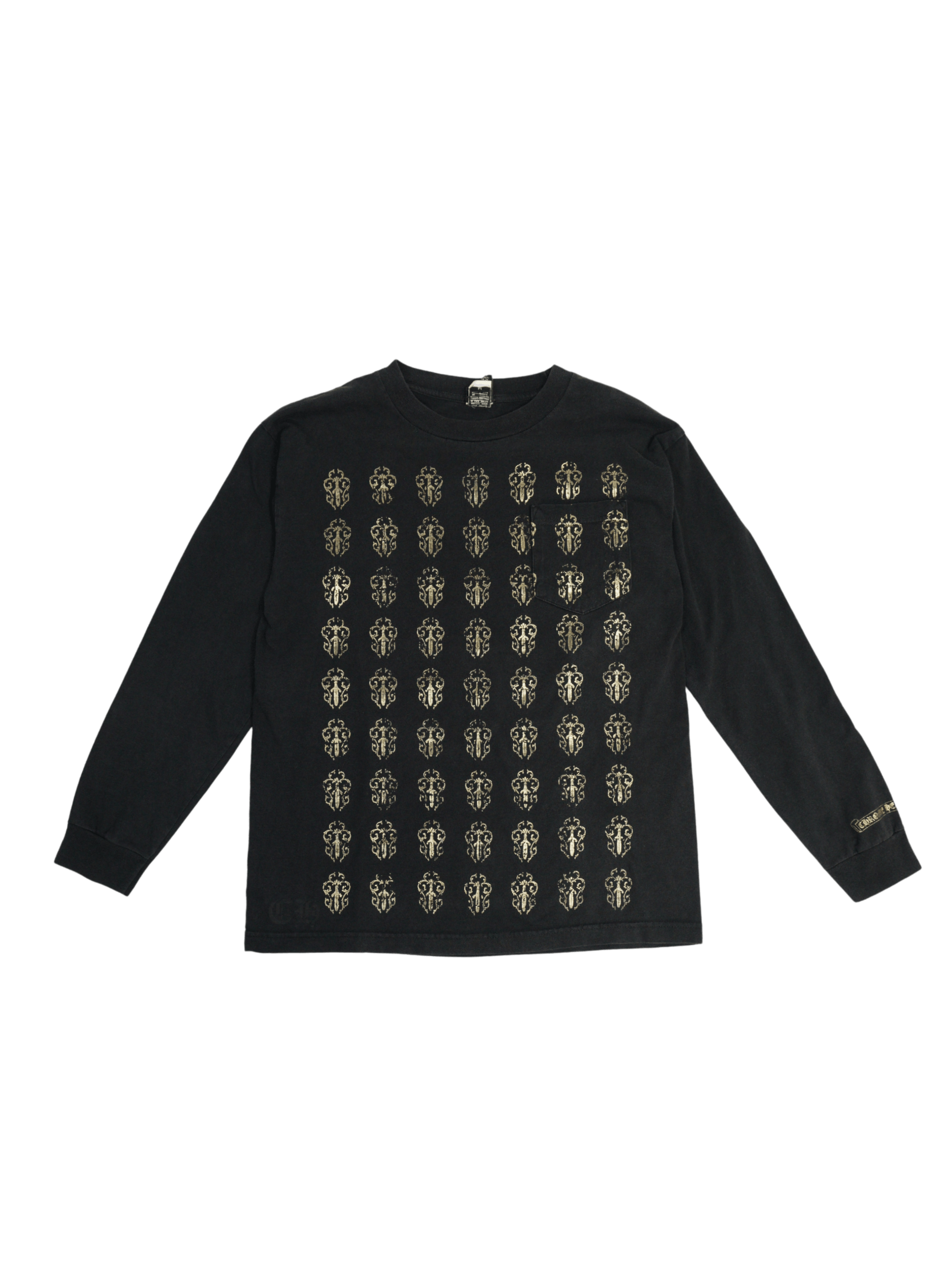 Chrome Hearts Chrome Hearts Vintage Gold Multi Dagger Logo Longsleeve Size US M / EU 48-50 / 2 - 1 Thumbnail