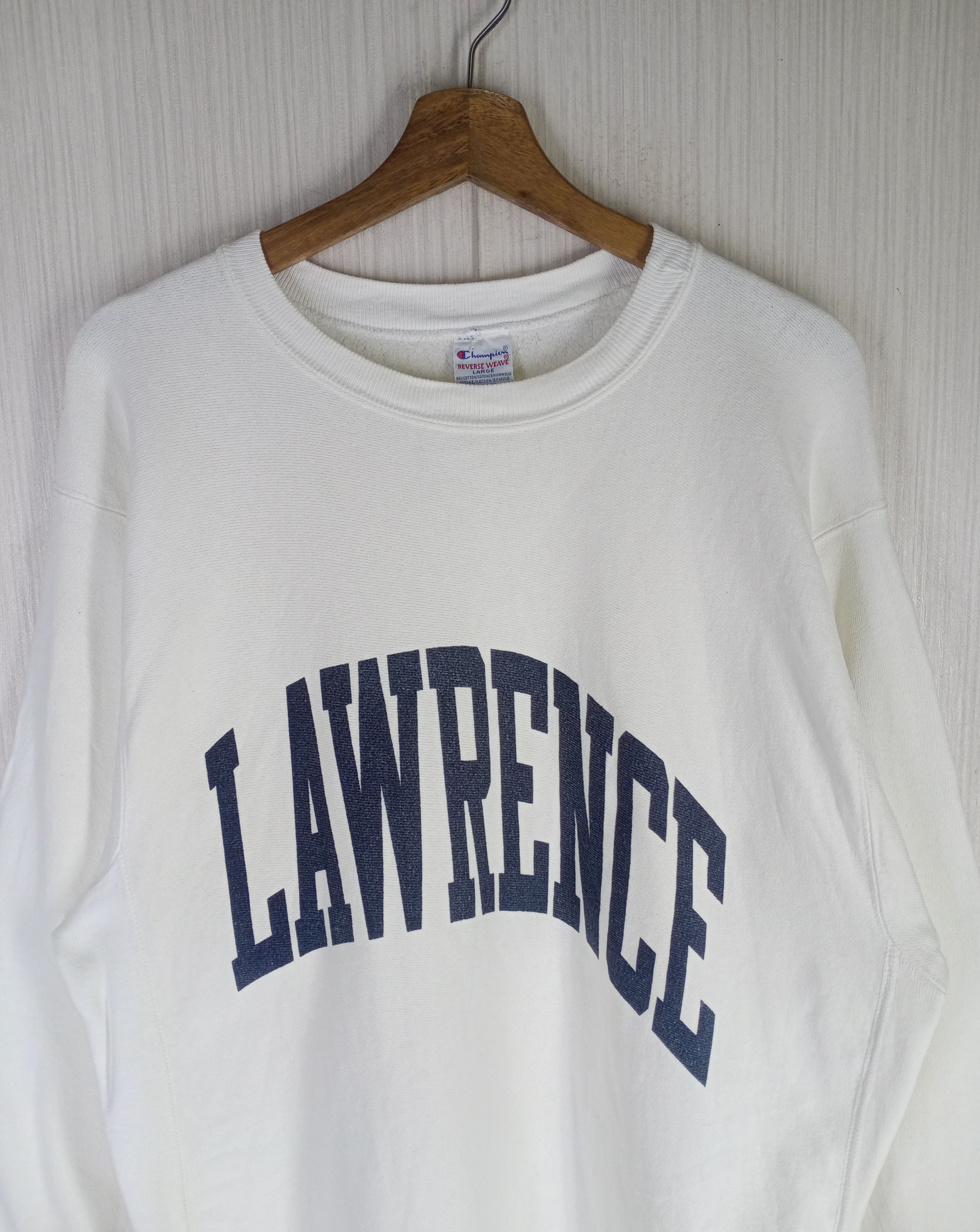 Champion Rare Vintage 90s Champion Reverse Weave Lawrence Sweatshirt Size US L / EU 52-54 / 3 - 2 Thumbnail
