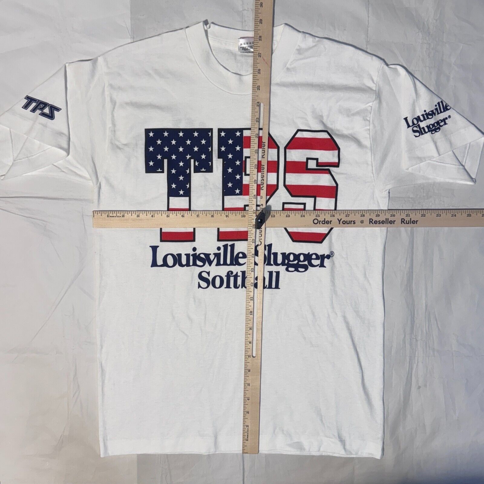 Fruit Of The Loom Vintage 90s Louisville Slugger TPS Softball White Single Sti Size US M / EU 48-50 / 2 - 3 Thumbnail