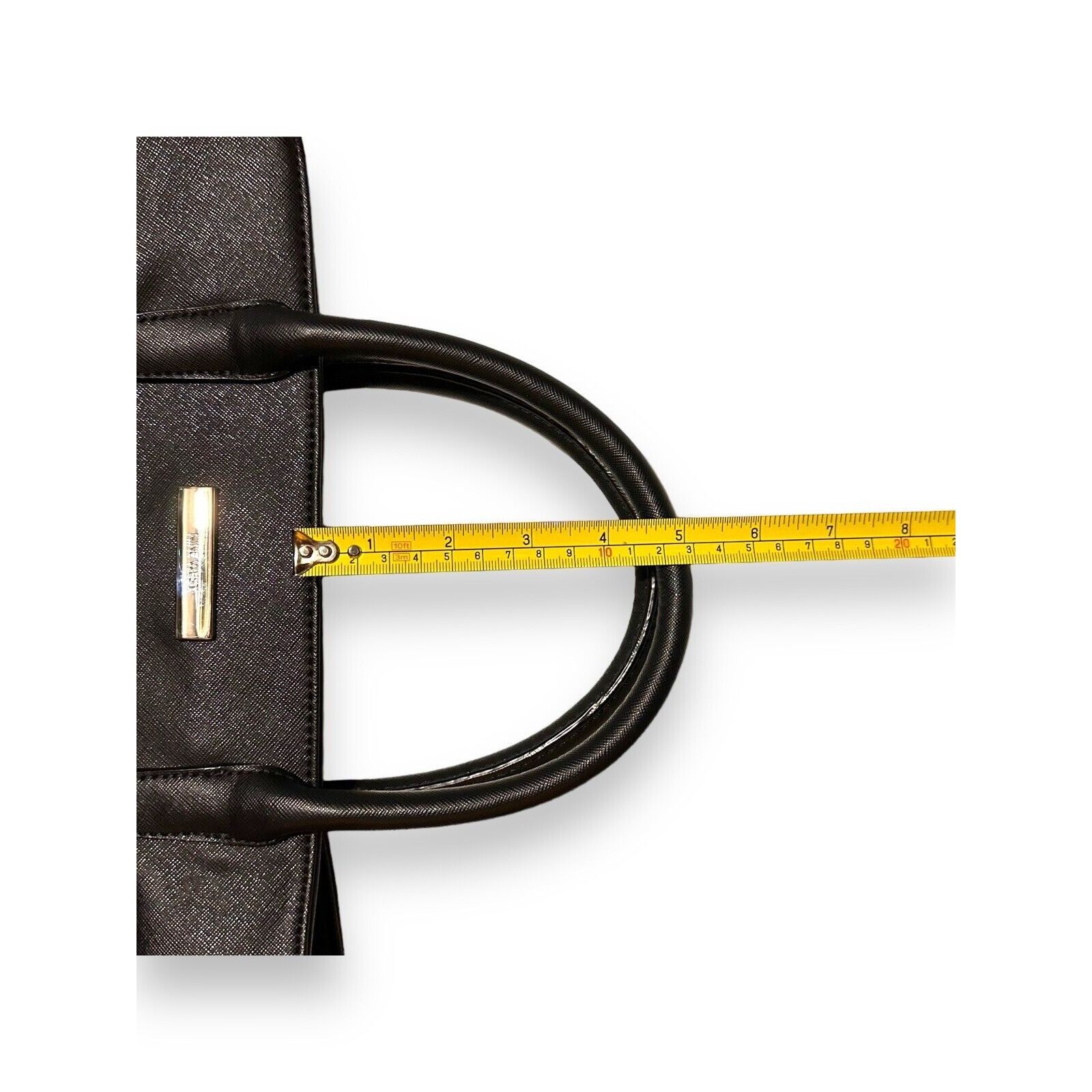 Nine West NINE WEST Handbag Shoulder Strap Textured Black Faux Leather Size ONE SIZE - 11 Thumbnail