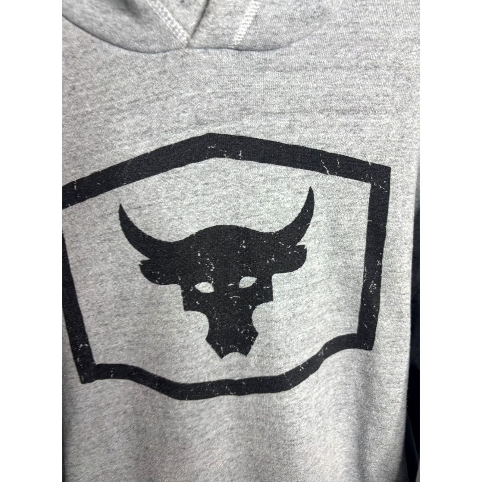 Under Armour Under Armour Project Rock Hoodie Long Sleeve T-Shirt Mens M Gray 8/10 Condition Hooded Logo 4105 Regular Size 4210 Size US M / EU 48-50 / 2 - 2 Thumbnail