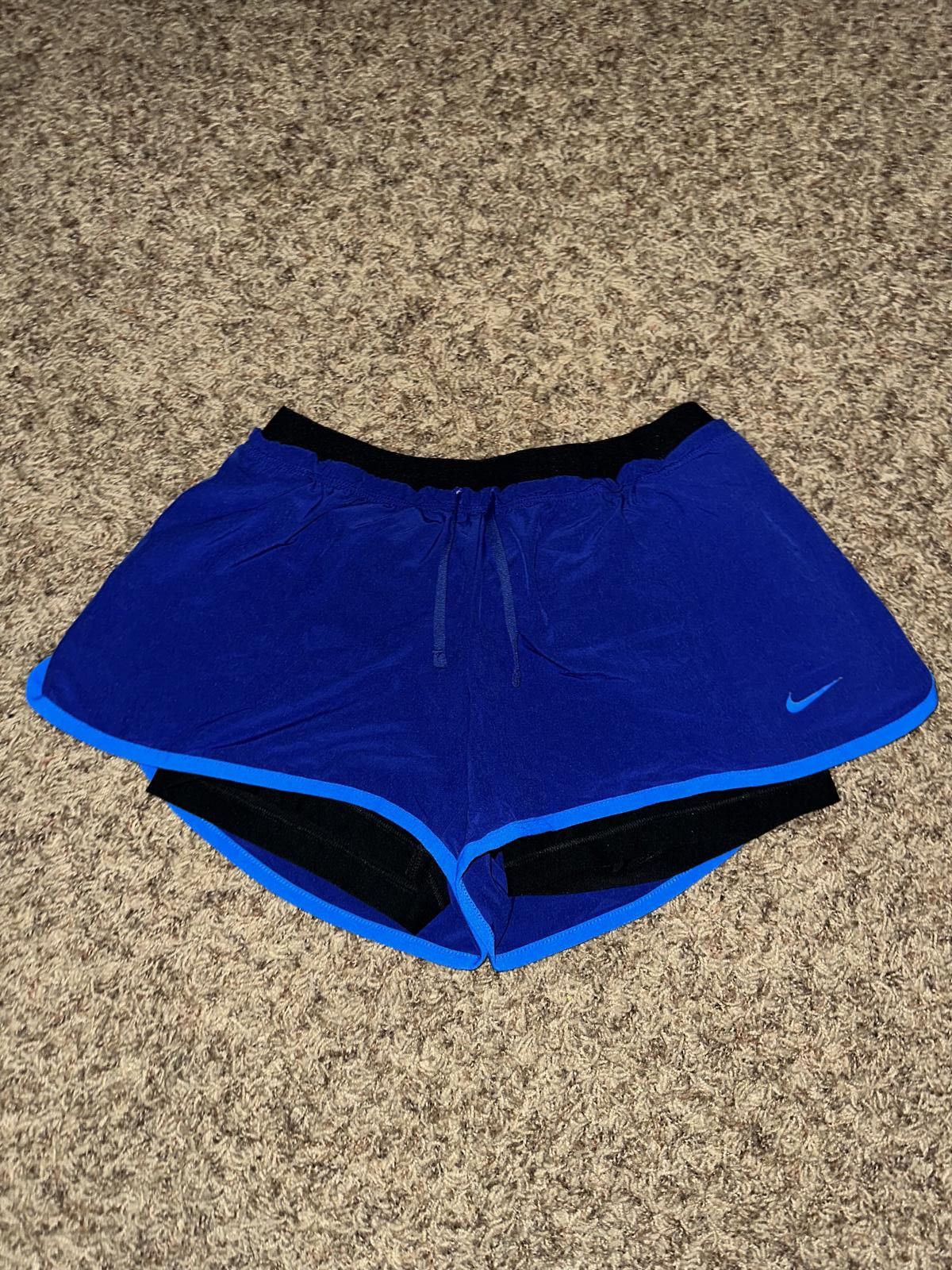 Nike Nike Women's Full Flex 2-in-1 Tempo Track Running Blue Shorts Samples 2014 Size 32" / US 10 / IT 46 - 1 Thumbnail
