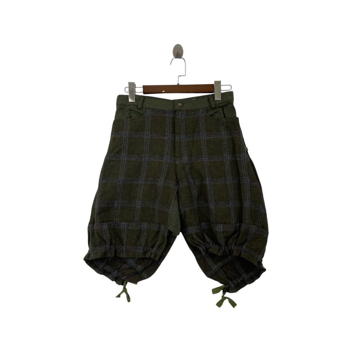 Vintage EXCLUSIVE CLUTCH Japanese Brand Check Tartan Baggy Size 29" - 1 Thumbnail