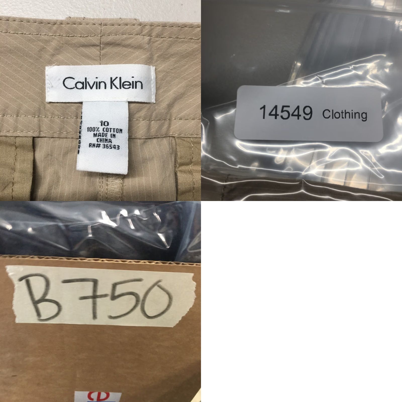 Calvin Klein Calvin Klein Capri Pants Womens 10 Beige Flat Front Straight Leg Mid Rise Zip Size 32" / US 10 / IT 46 - 9 Thumbnail