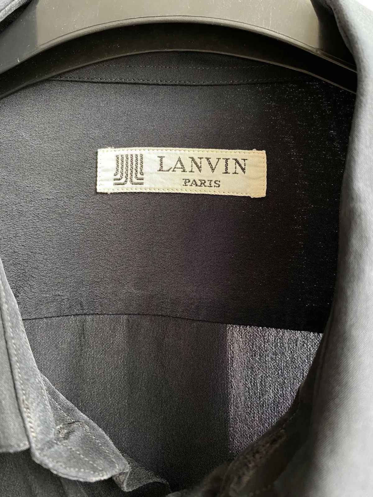 Designer × Lanvin × Vintage Vintage Lanvin Collection Button Up Black Shirt Size US M / EU 48-50 / 2 - 3 Thumbnail