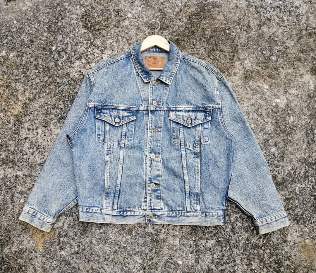 Big John × Japanese Brand × Vintage Vintage Big John SP-600 Made In Japan Acid Wash Denim Jacket Size US L / EU 52-54 / 3 - 1 Thumbnail