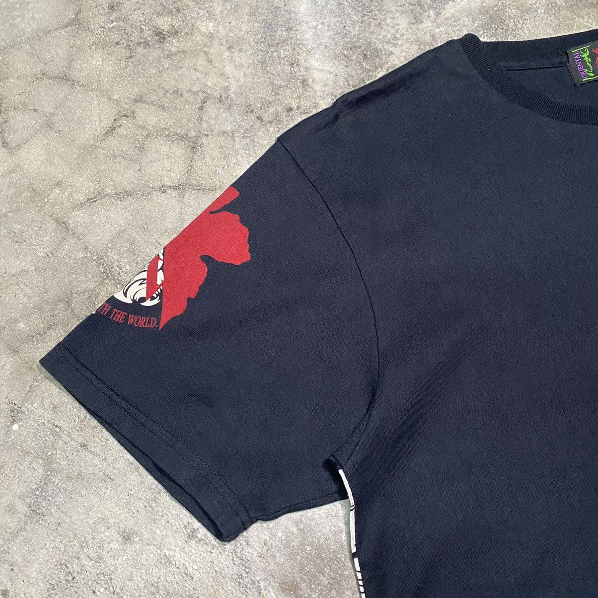 Japanese Brand Vintage Neon Genesis Evangelion Eva 01 Sukajan T Shirt Size US XXL / EU 58 / 5 - 5 Thumbnail