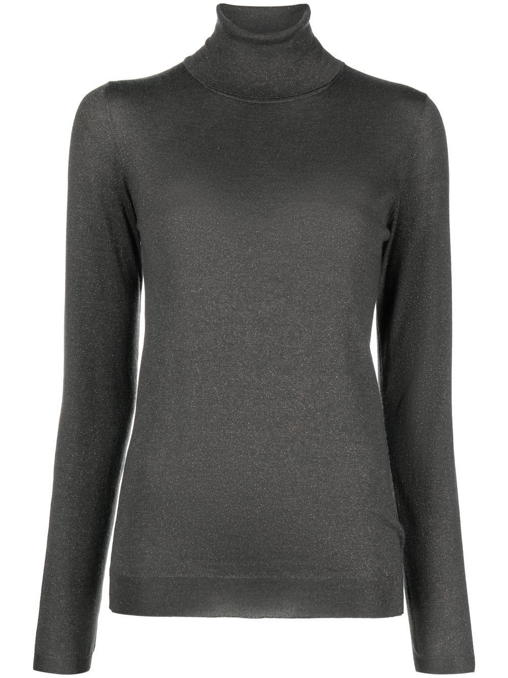 CASHMERE AND SILK TURTLE-NECK SWEATER