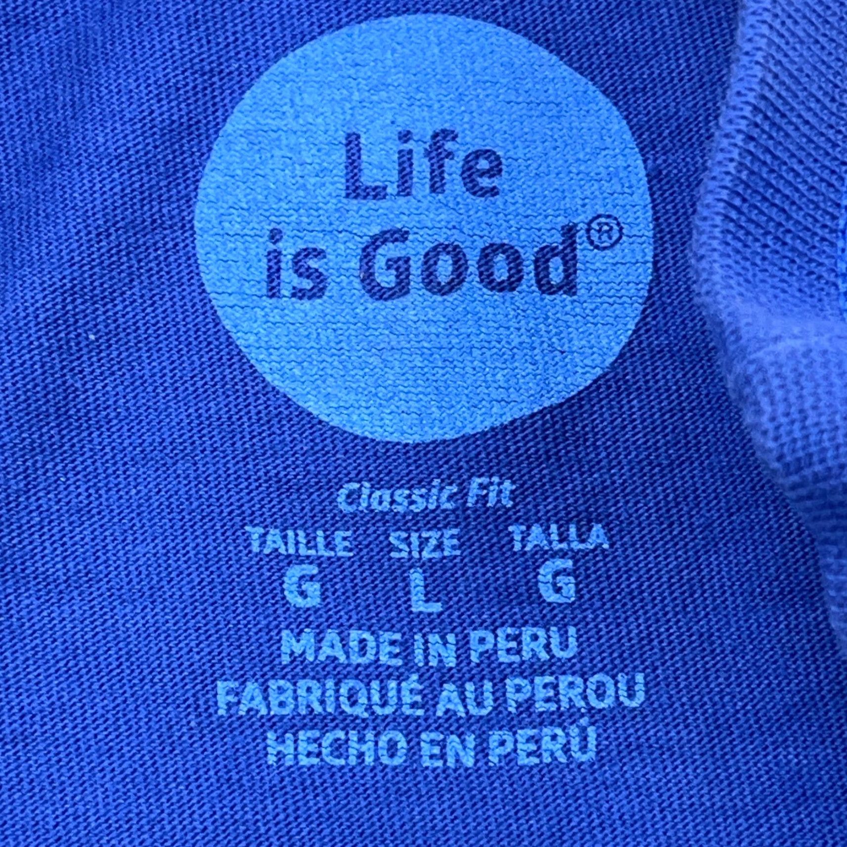 Life is Good Life Is Good Shirt Men L Blue Short Sleeve Baseball Tee Game On Retro Royal Classic Fit Size US L / EU 52-54 / 3 - 3 Thumbnail