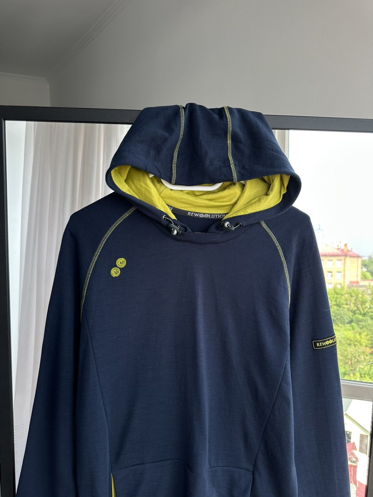 Outdoor Voices REDA Rewoolution Navy Blue Merino Wool Hoodie Size XL Size US XL / EU 56 / 4 - 10 Thumbnail