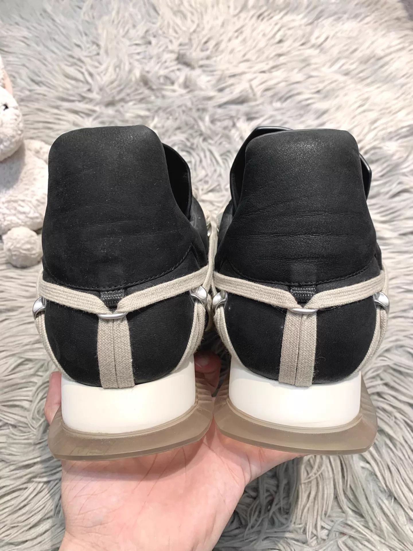 Rick Owens Rick Owens Runner Frenzy Strap B&W Leather 42 Size US 9 / EU 42 - 7 Thumbnail