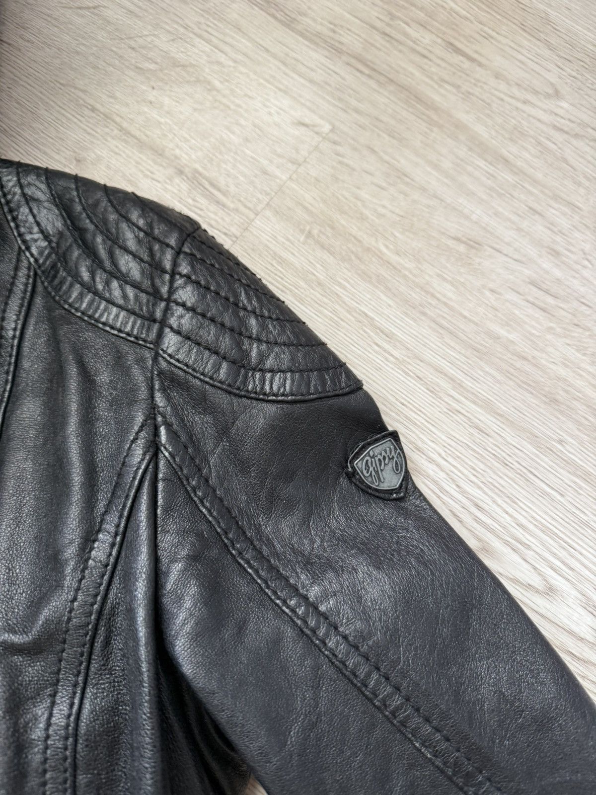 Gypsy Gipsy Leather Biker Jacket Hooded Black Moto Slim Fit Size S Size S / US 4 / IT 40 - 5 Thumbnail