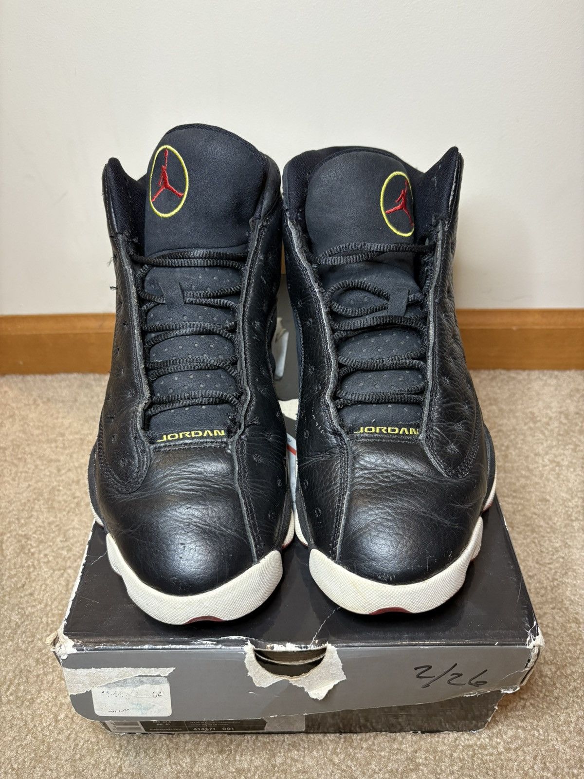 Air Jordan 13 Retro Playoff 414571-001 Black/Varsity Red