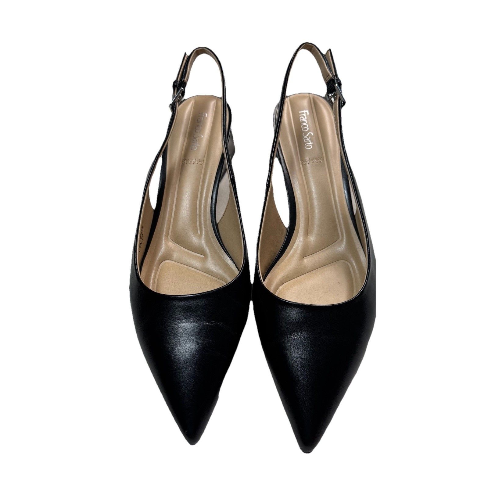Franco Sarto New Franco Sarto Racer Pointed Toe Block Heel Slingback Pum Size US 9.5 / IT 39.5 - 6 Thumbnail