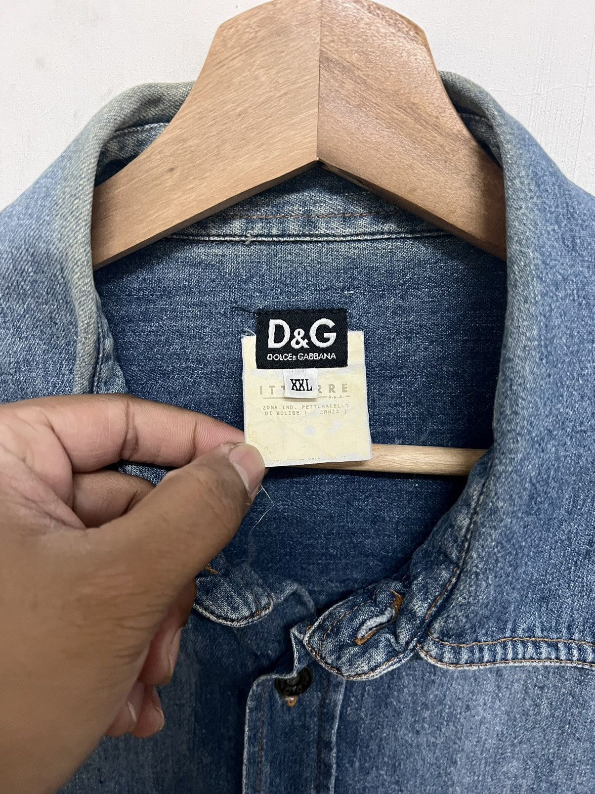 Dolce & Gabbana VINTAGE DOLCE & GABBANA DENIM SHIRT Size US XXL / EU 58 / 5 - 7 Thumbnail