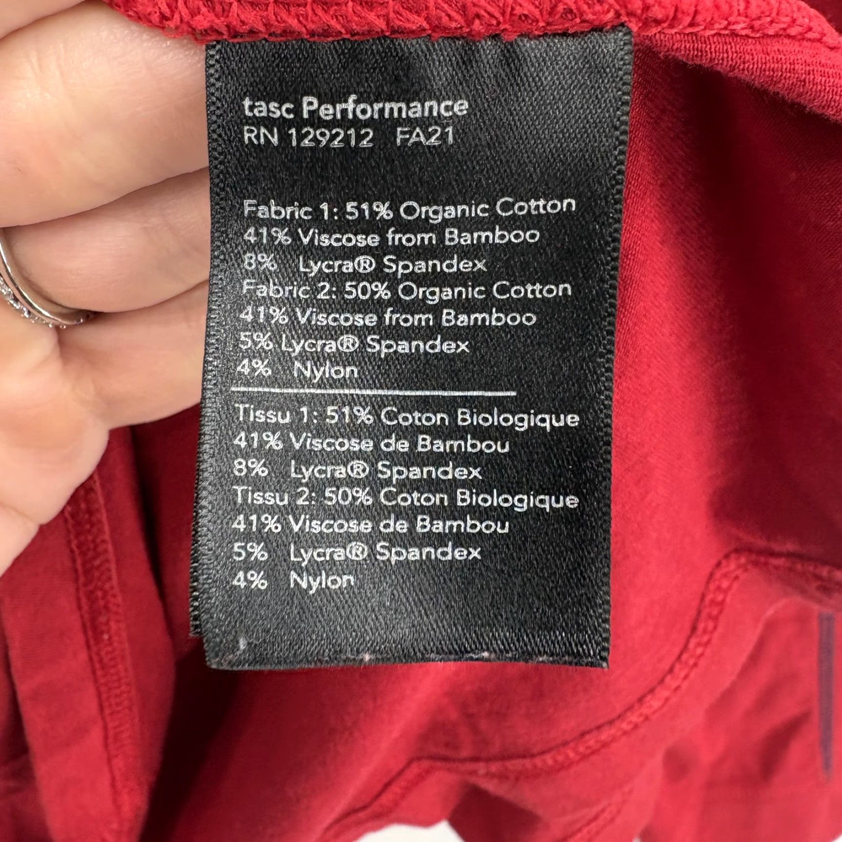 Vintage Tasc Performance Pullover Mens Large Red Bamboo Quarter Zip Mock Neck Stretch Shirt Size US L / EU 52-54 / 3 - 5 Thumbnail