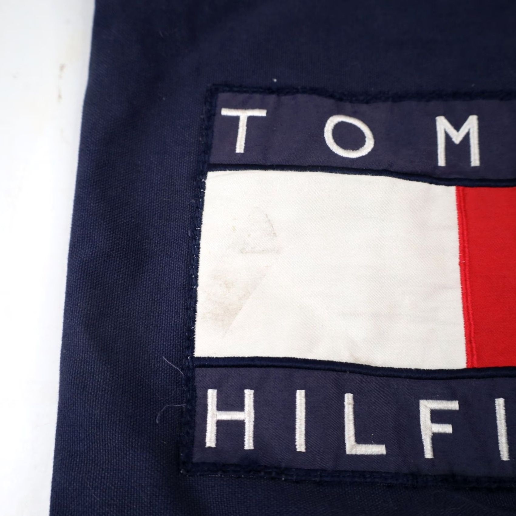 Tommy Hilfiger VINTAGE Tommy Hilfiger Big Patch Sling Bag Unisex Adults Blue Cotton Duffle 90s Size ONE SIZE - 5 Thumbnail