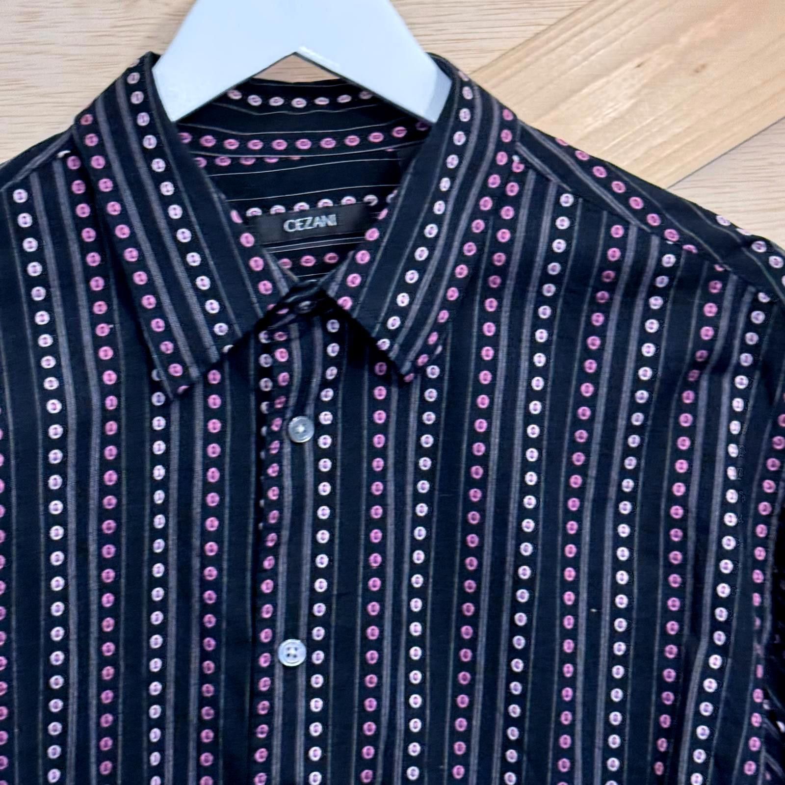 Designer Cezani Men's Long Sleeve Button Up Dress Shirt Polka Dots Size US L / EU 52-54 / 3 - 3 Thumbnail