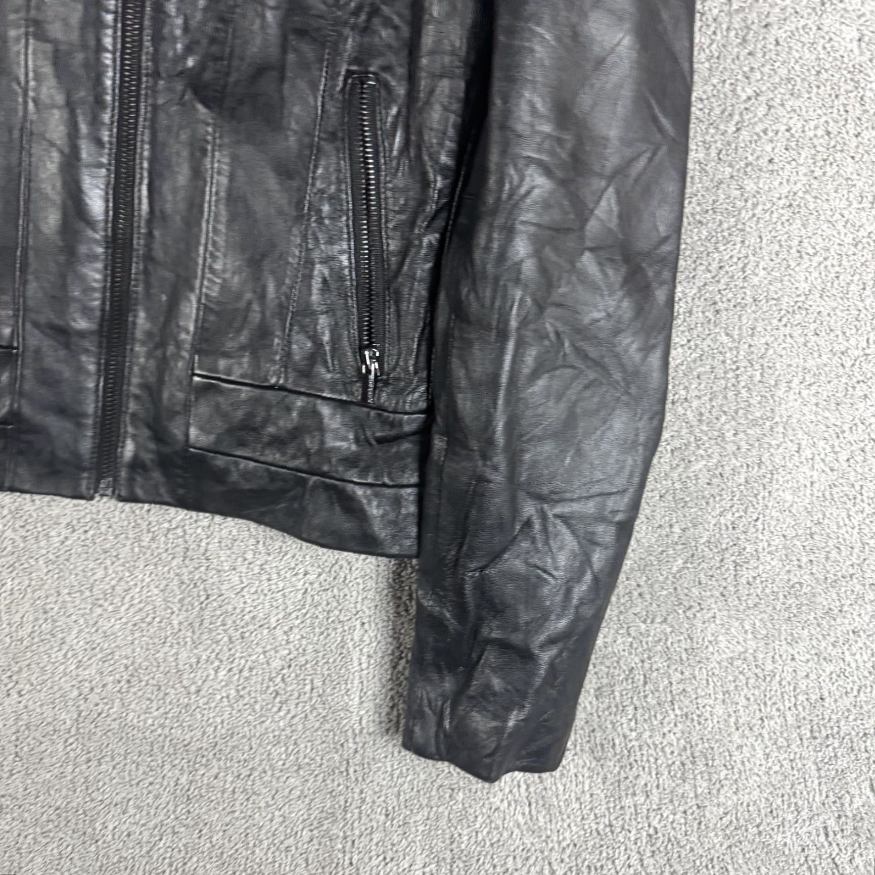 Vintage Wilsons Leather Jacket Womens Medium Black Genuine Leather Full Zip Pockets Size M / US 6-8 / IT 42-44 - 3 Thumbnail