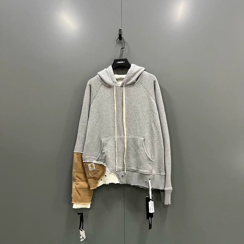 greg lauren Color blocking splicing damages hoodie 2506-Nex