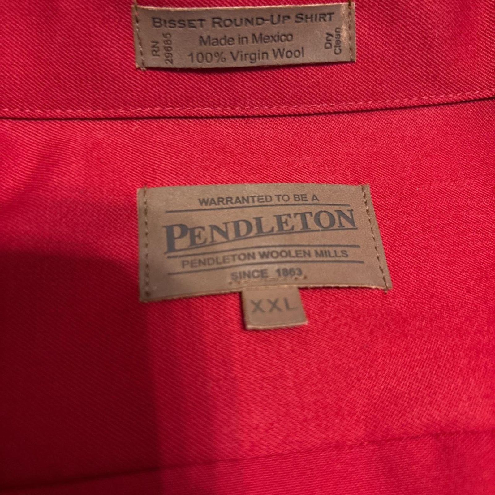 Pendleton Vintage Pendleton Western style button up 100% virgin wool Size US XXL / EU 58 / 5 - 2 Thumbnail