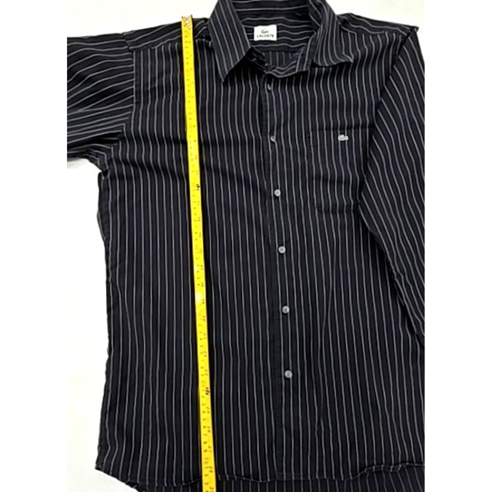 Lacoste Lacoste Men’s Navy White Stripe Cotton Button Down Shirt 43 Size US XL / EU 56 / 4 - 5 Thumbnail