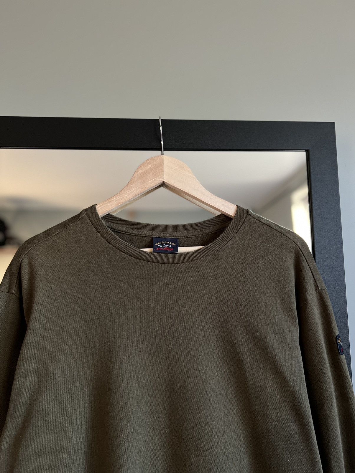 Paul & Shark × Vintage Paul & Shark Yachting Vintage Khaki Sweatshirt Size US L / EU 52-54 / 3 - 3 Thumbnail