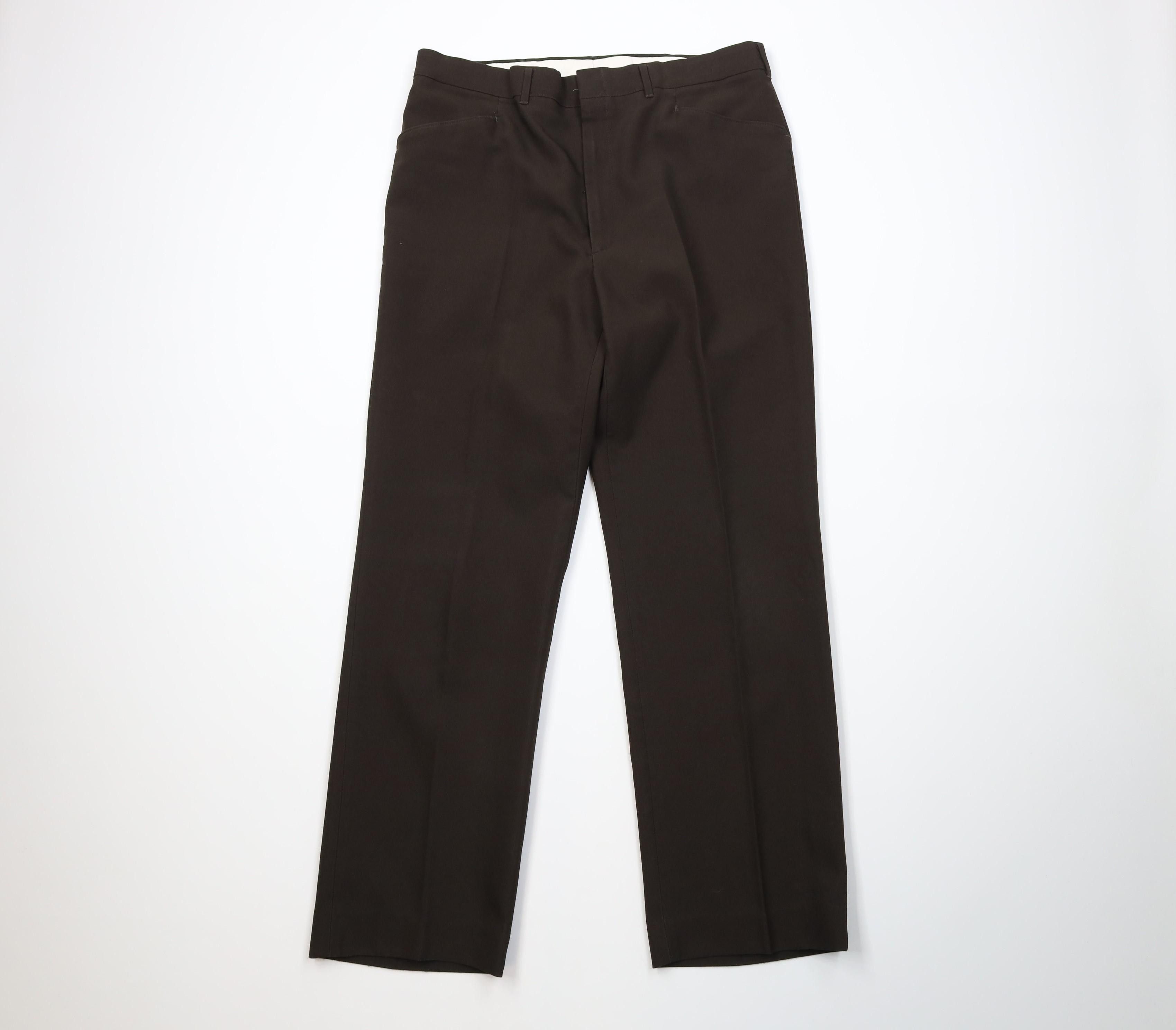 Vintage Vintage 70s Streetwear Flared Wide Leg Chino Pants Brown USA Size US 36 / EU 52 - 1 Thumbnail