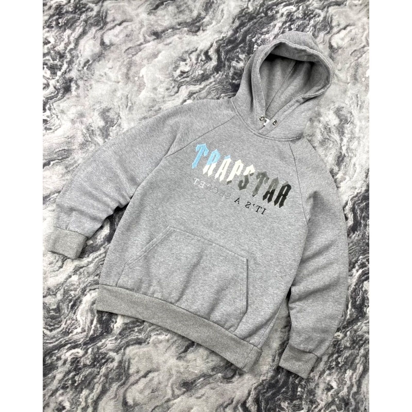 Vintage Trapstar London Tracksuit Hoodie And Pants Big Logo Drill Men Size M Gray Size US M / EU 48-50 / 2 - 2 Thumbnail