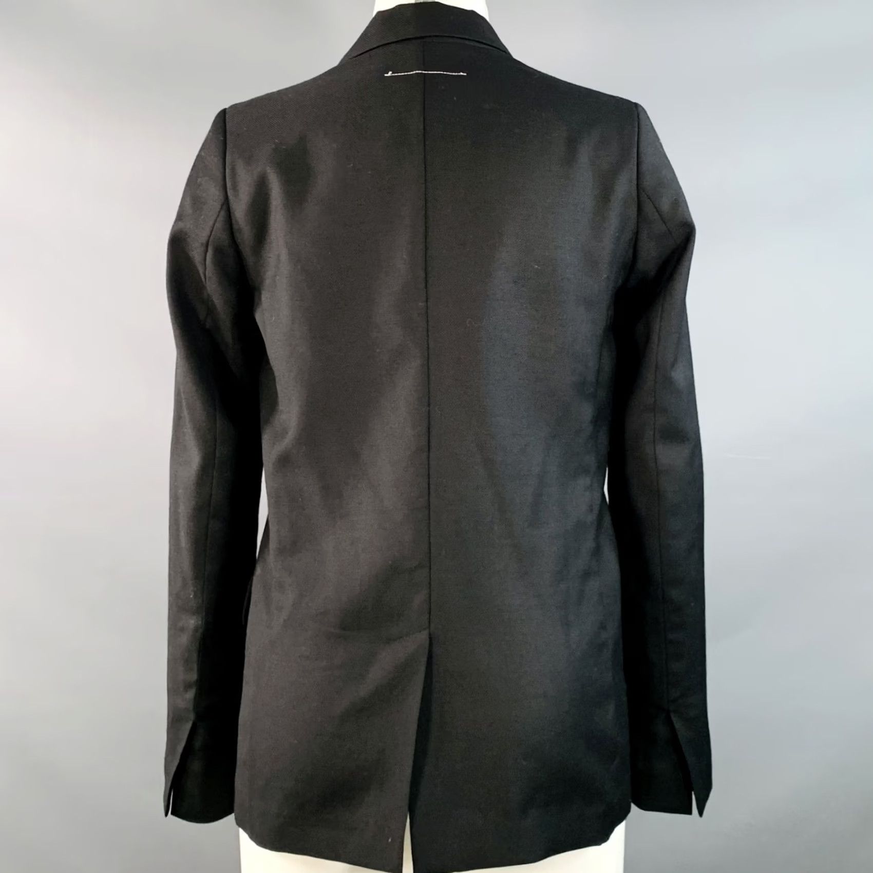Vintage MM6 MAISON MARGIELA Black Wool Shawl Collar Jacket Blazer Size 2 Size XS / US 0-2 / IT 36-38 - 4 Thumbnail
