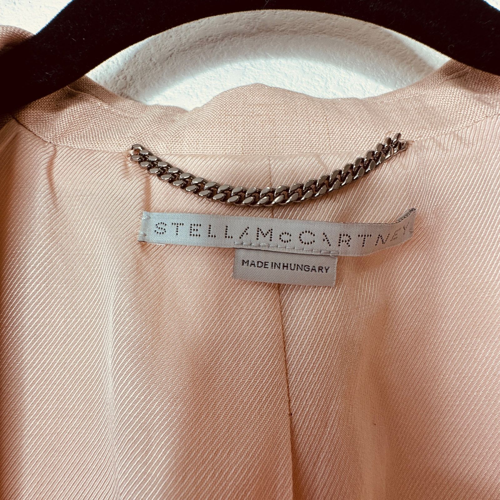 Stella McCartney Stella McCartney Peach Front Button Viscose Linen Blazer 42 Size XL / US 12-14 / IT 48-50 - 11 Thumbnail