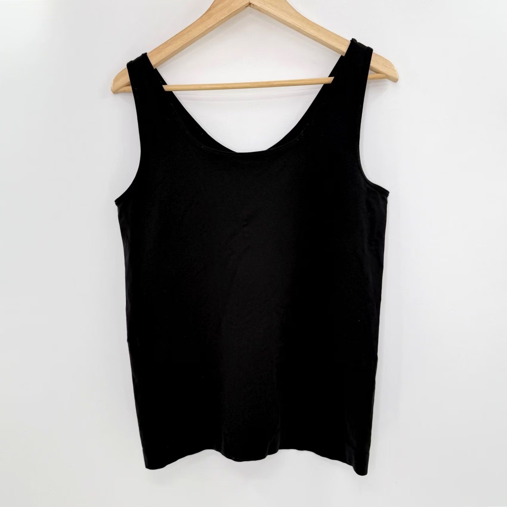 Vintage WHBM Black Tank Top Sleeveless V Neck Casual Layering Basic Womens Size L Size L / US 10 / IT 46 - 3 Thumbnail