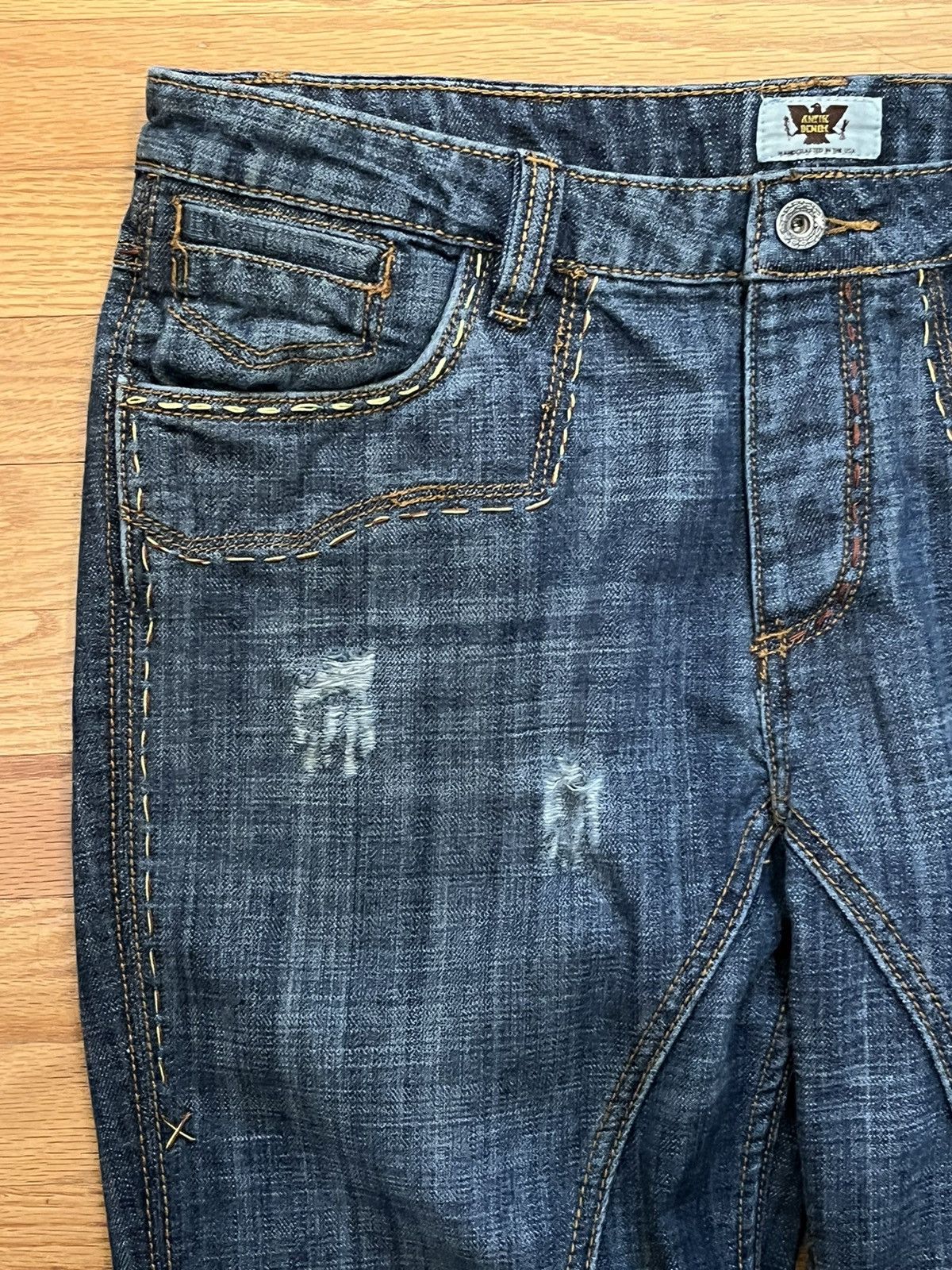 Vintage Kapital Styled Baggy Bootcut Antik Denim Jeans size 34 Size US 34 / EU 50 - 6 Thumbnail