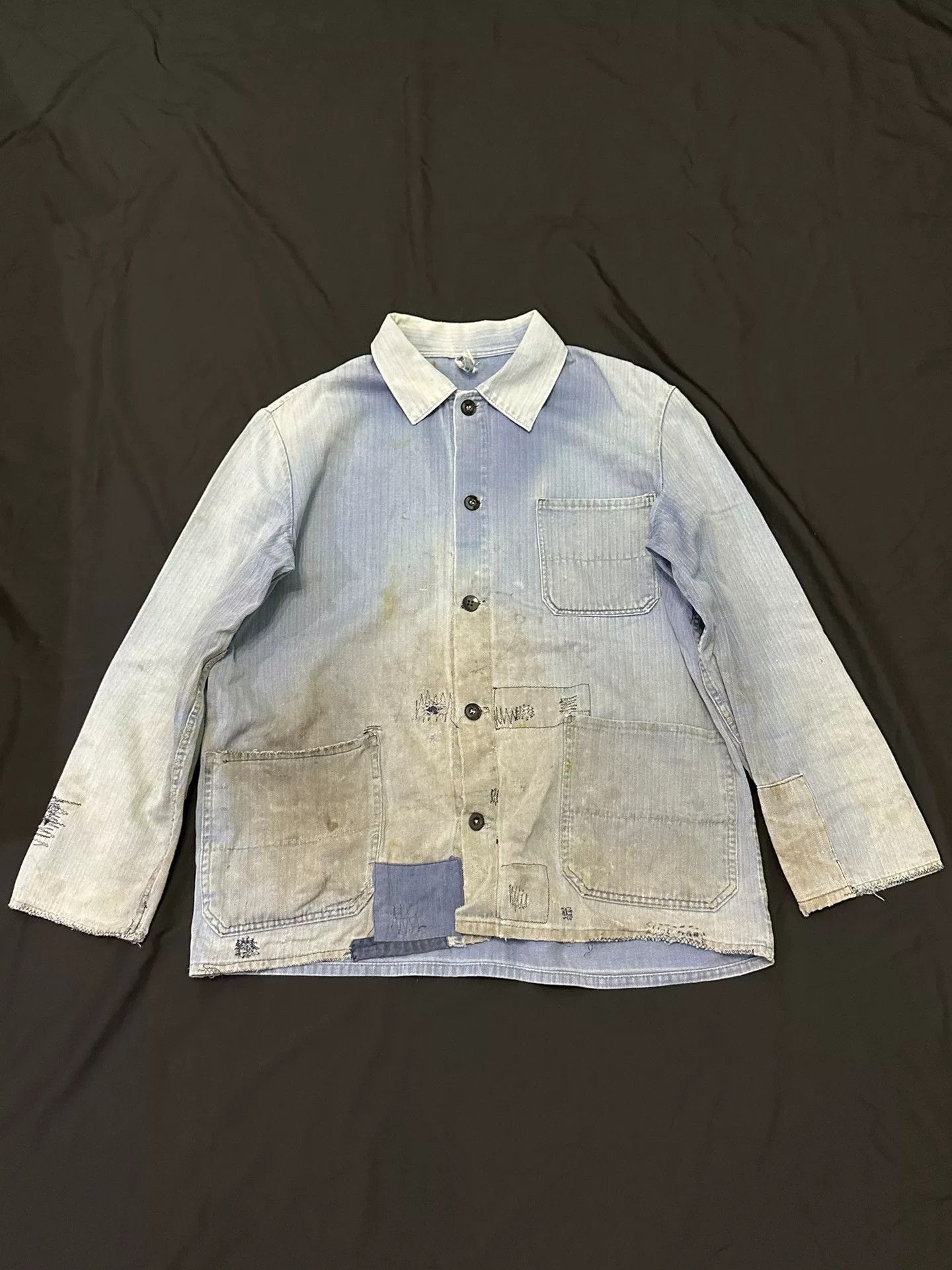 Vintage Vintage French Workwear Moleskin Boro Jacket Size US M / EU 48-50 / 2 - 1 Thumbnail