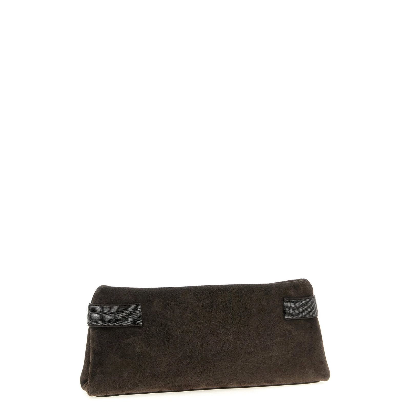 Brunello Cucinelli BRUNELLO CUCINELLI Pine Cone Brown Suede Pouch New & Authent Size ONE SIZE - 2 Thumbnail