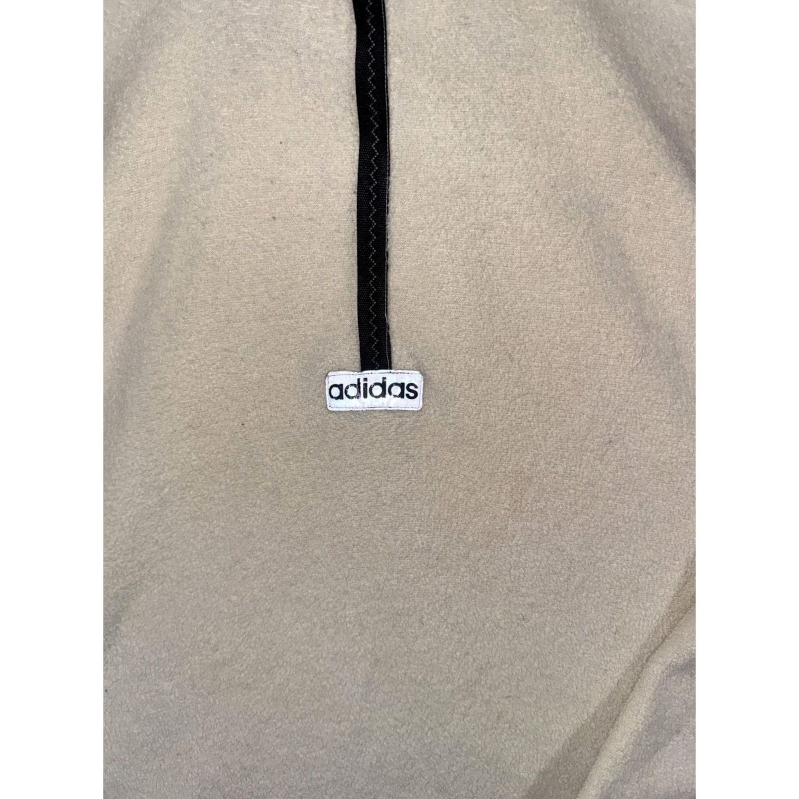 Adidas VINTAGE Adidas Half-Zip Fleece Pullover White Black Size L Mens Long Sleeve 1/4 Zip Pockets Mock Neck Logo Casual Winter Pullover Size US L / EU 52-54 / 3 - 6 Thumbnail