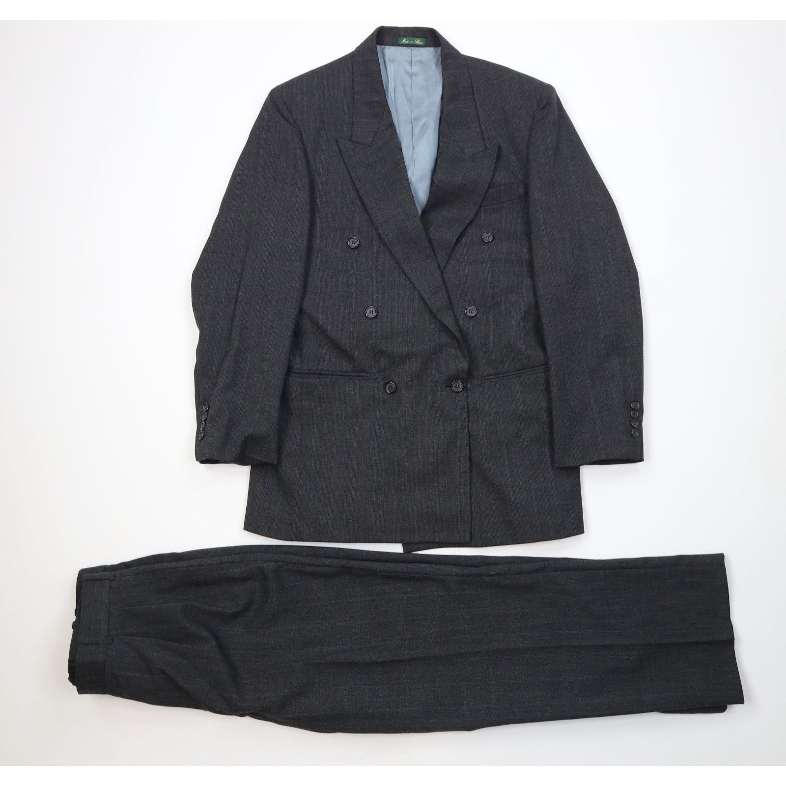Vintage Vintage 80s 90s Wool Blend 2 Piece Double Breasted Suit Size 38R - 1 Thumbnail