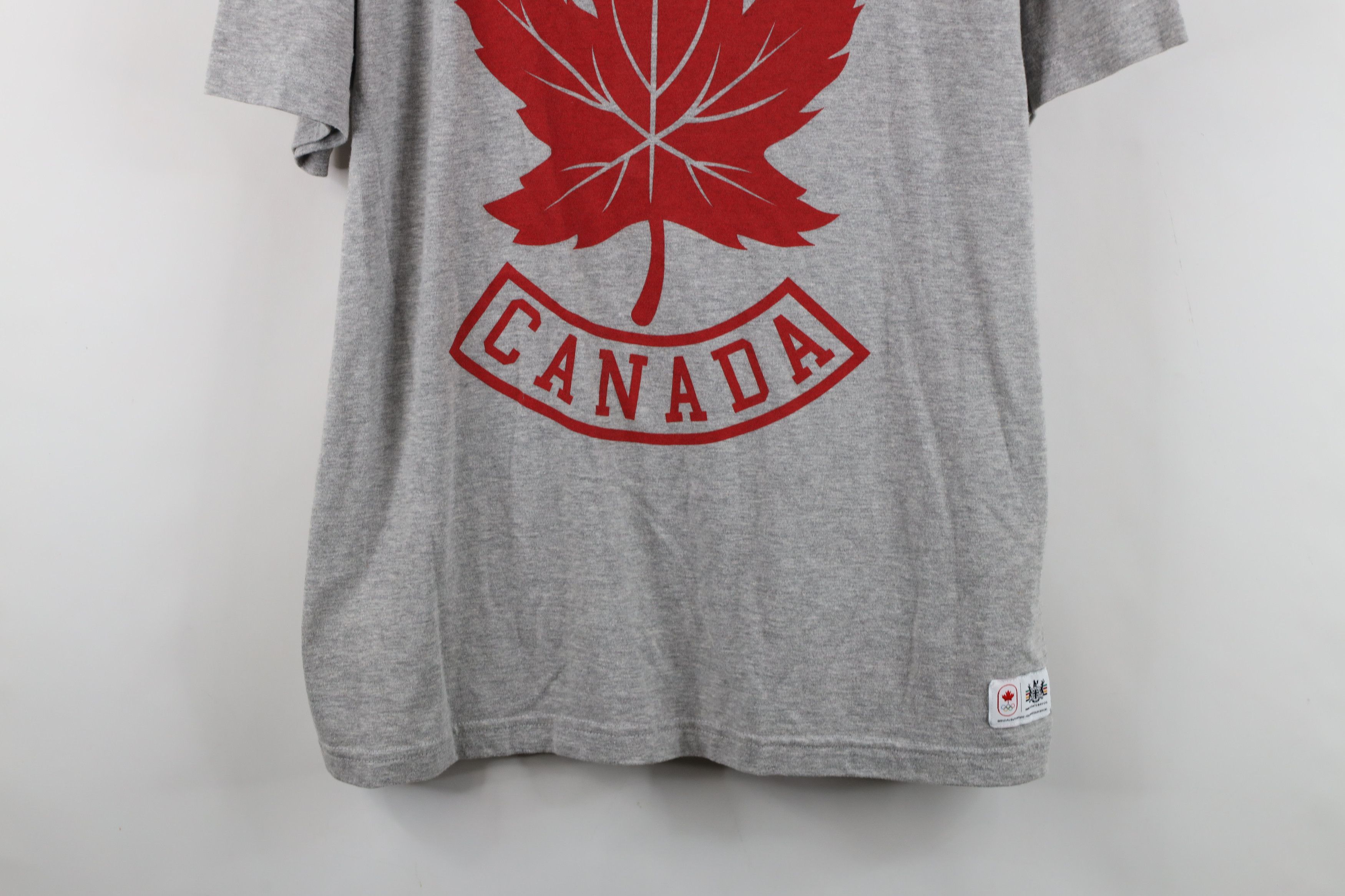 Vintage New Hudsons Bay Co Team Canada Jersey Knit T-Shirt Gray Size US L / EU 52-54 / 3 - 3 Thumbnail